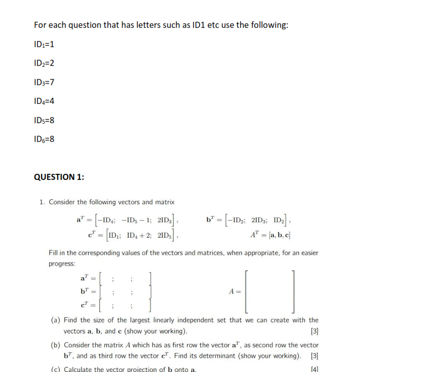 Question no 1 For each question that has letters