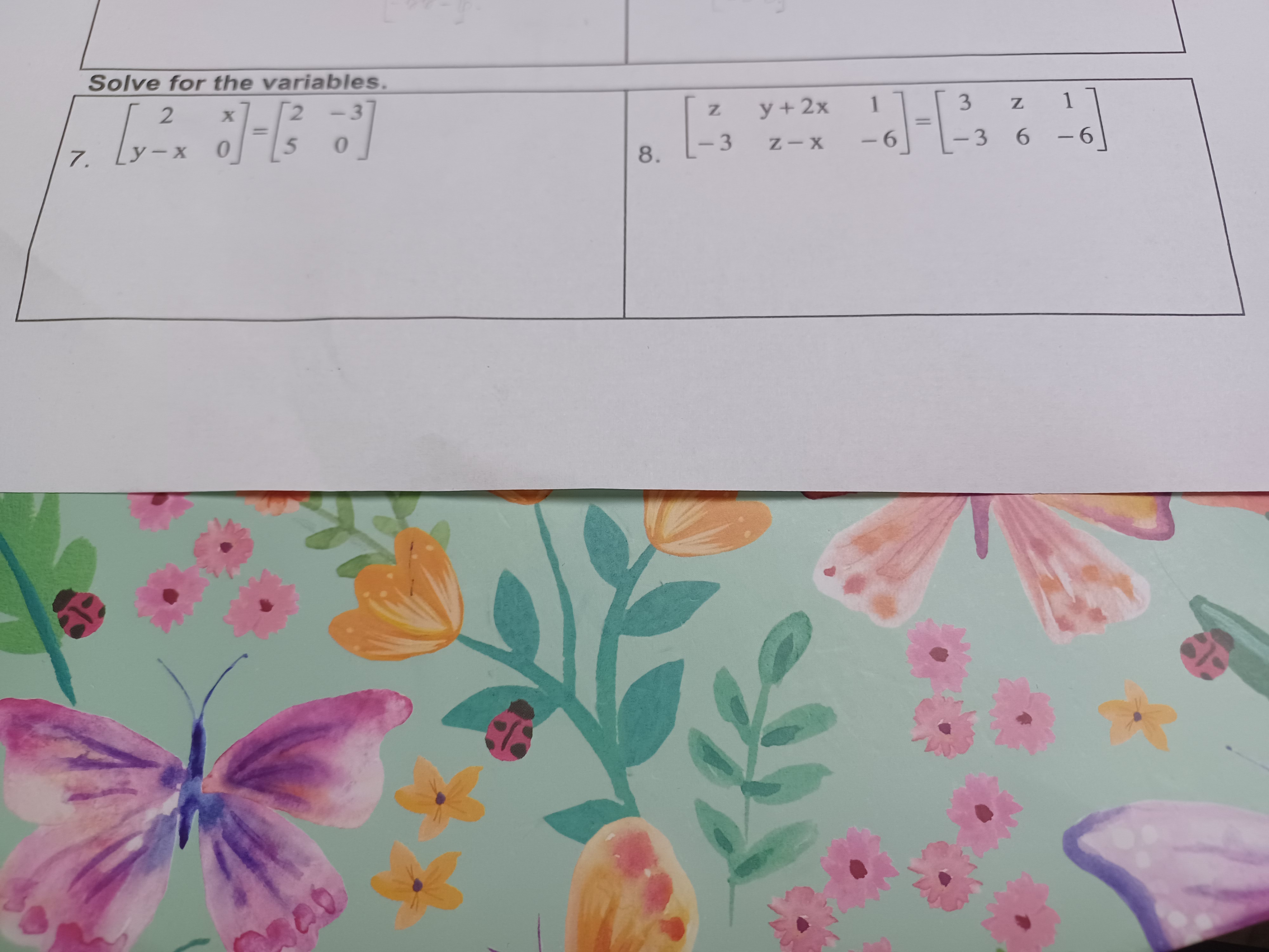 \fDate T Dix4 16un Period_ S S Matrices Score :