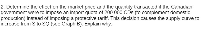 2. Determine the effect on the market price and