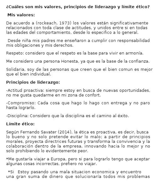iCuales son mis valores, principios de liderazgo
