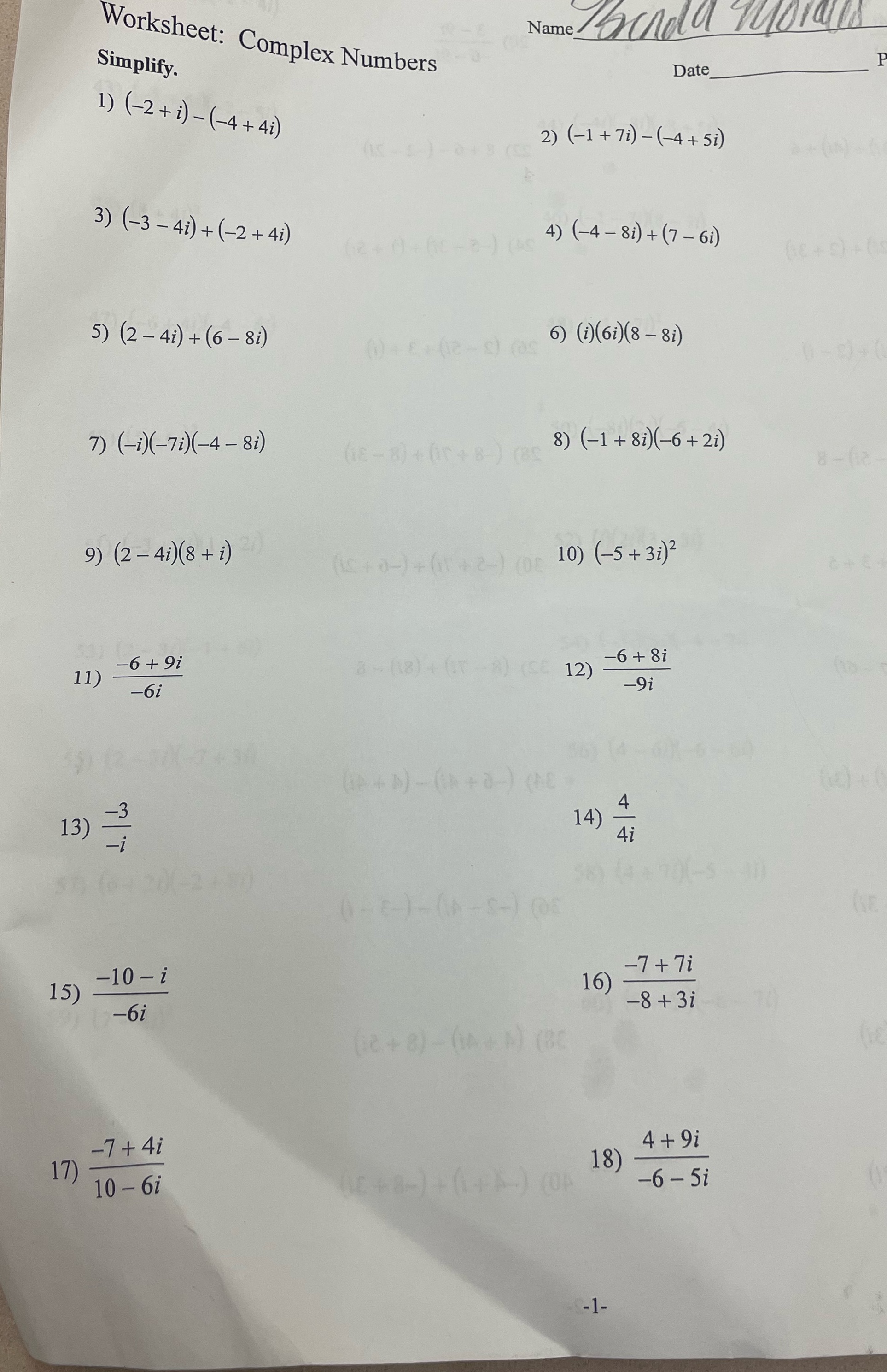 Solve all the questions and show your work please