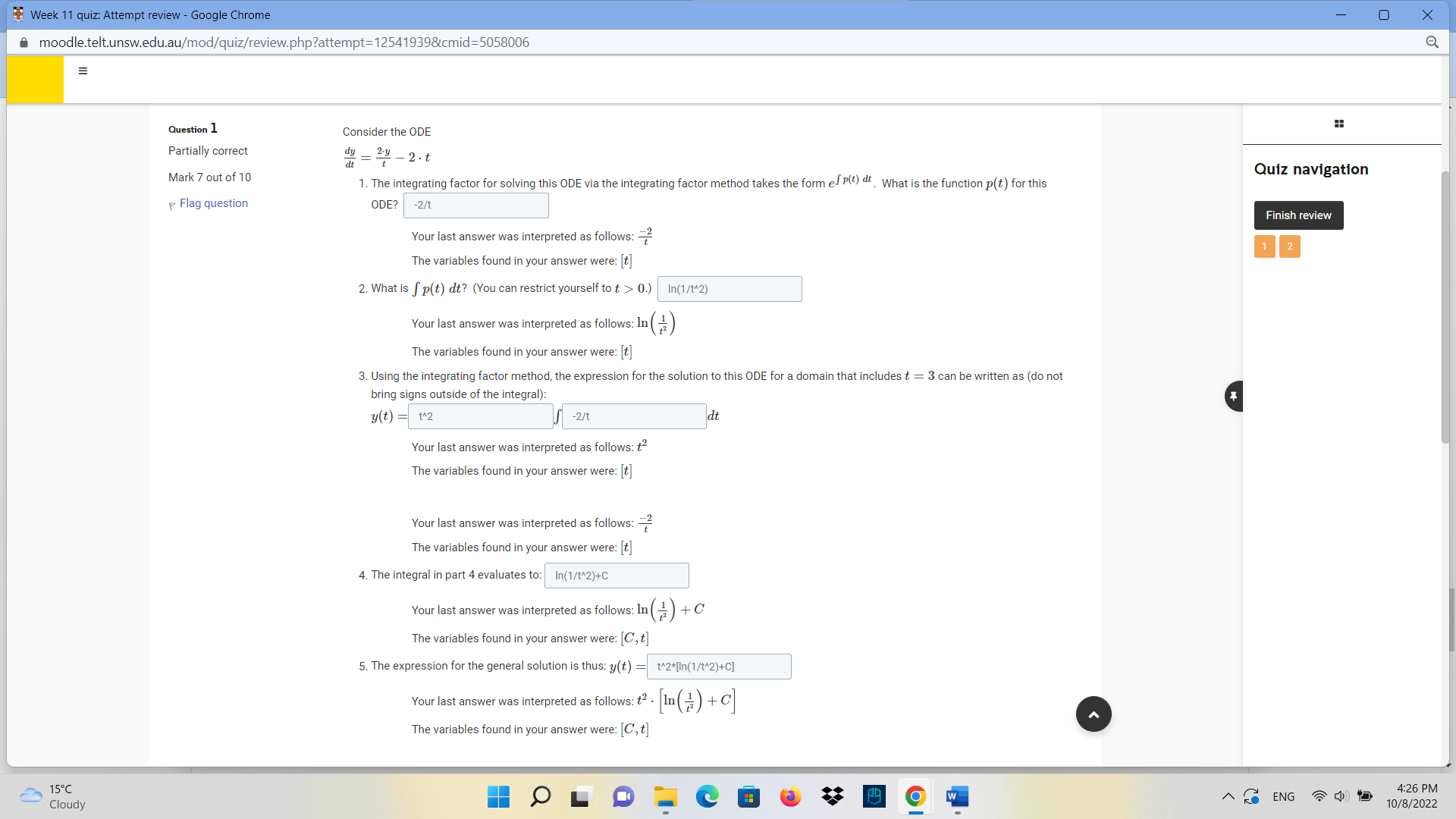 What did I do wrong in these two questions? Week