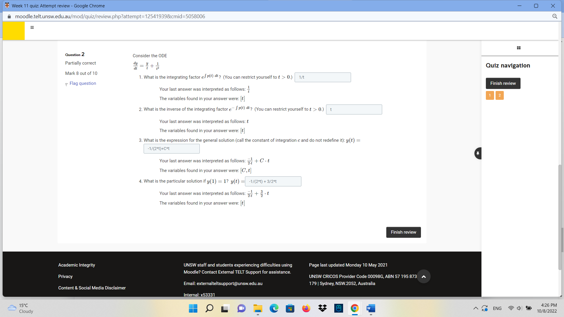 What did I do wrong in these two questions? Week