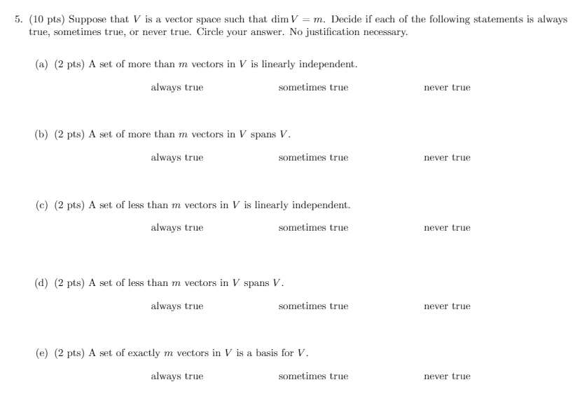 Intro to linear algrbra, NO WORK NEEDED FOR EVERY