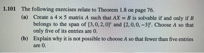 1.101 The following exercises relate to Theorem