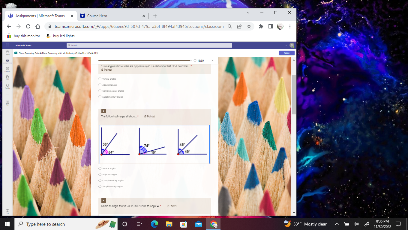 Assignments | Microsoft Teams V X Course Hero X +