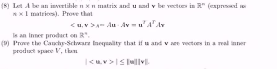 any help please (8) Let A be an invertible n x n