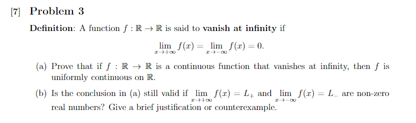 [7] Problem 3 Definition: A function f : IR - R