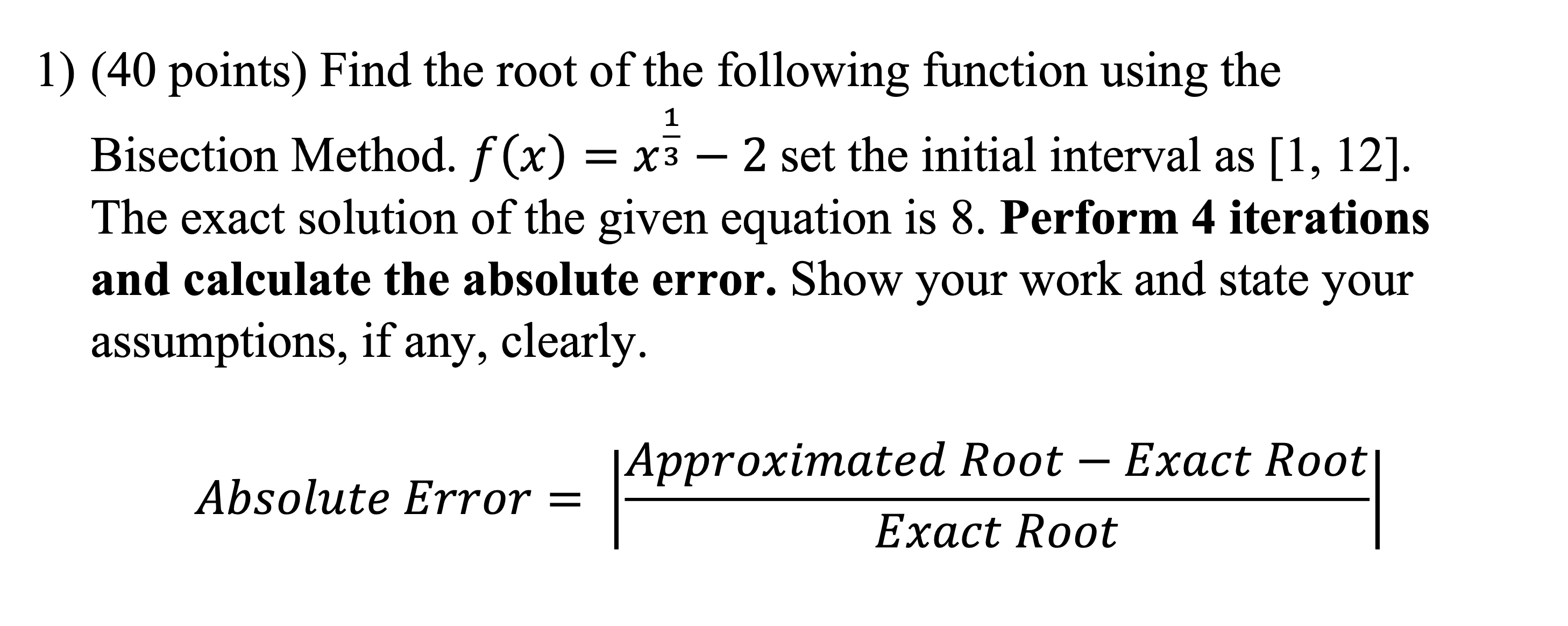 Please help me with this question! 1) (40 points)