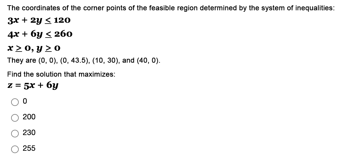 Answer the following exercise: The coordinates of