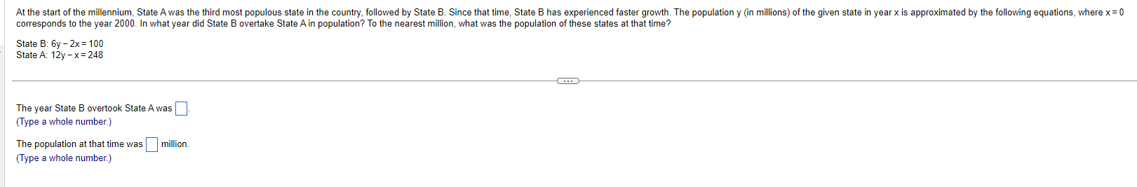 At the start of the millennium, State A was the