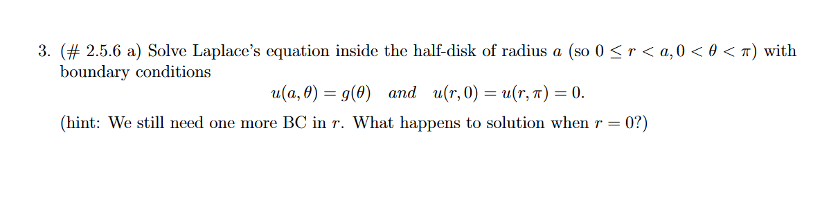 Following Problem- 3. (3% 2.5.6 a) Solve