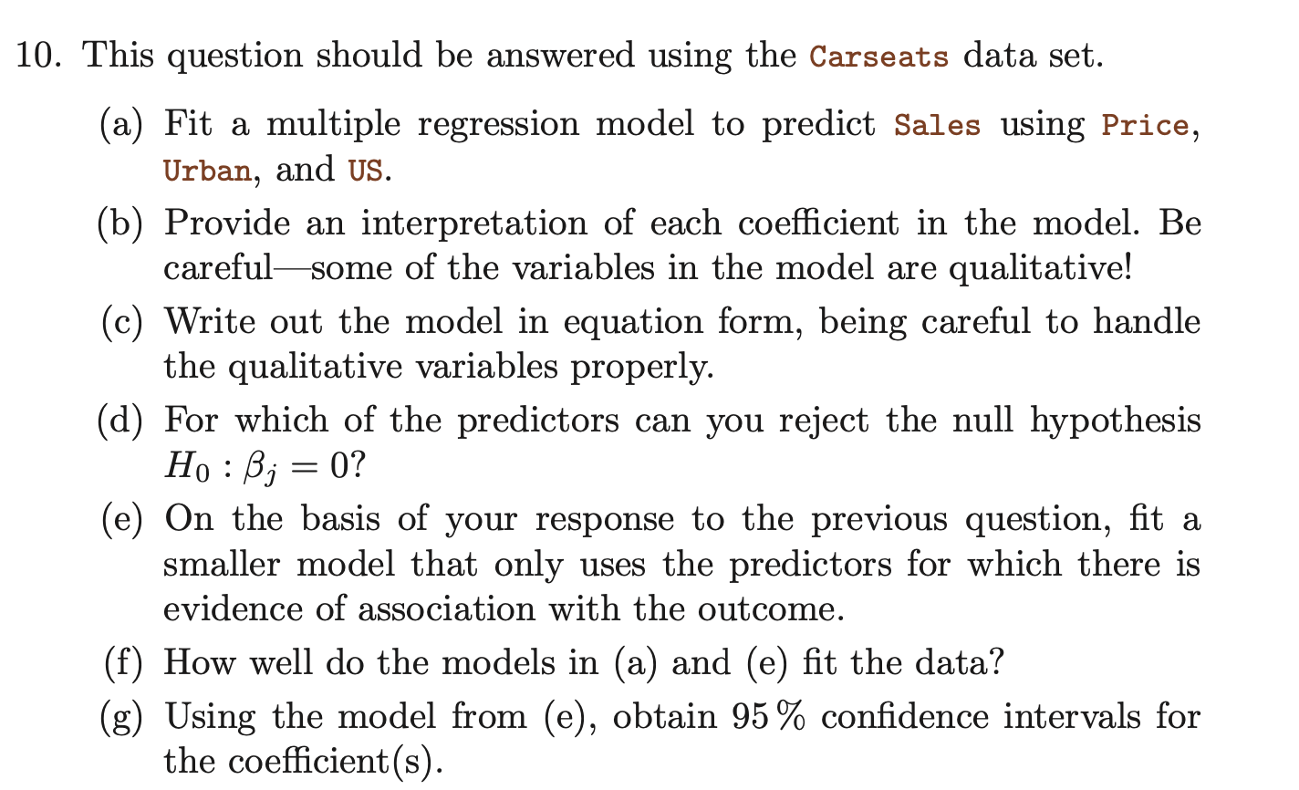 10. This question should be answered using the