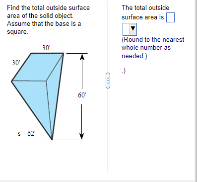 Find the total outside surface The total outside