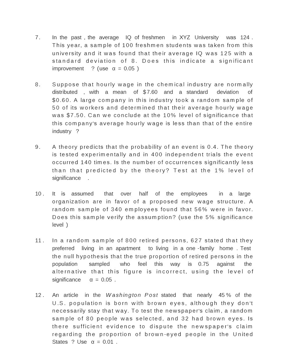 10. 11. 12. In the past . the average IQ of