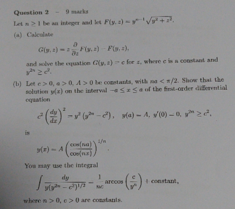 Please show step solutions. Question 2 - 9 marks