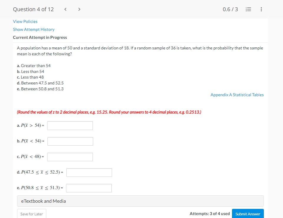 Question 4 of 12 < 0.6/3 View Policies Show