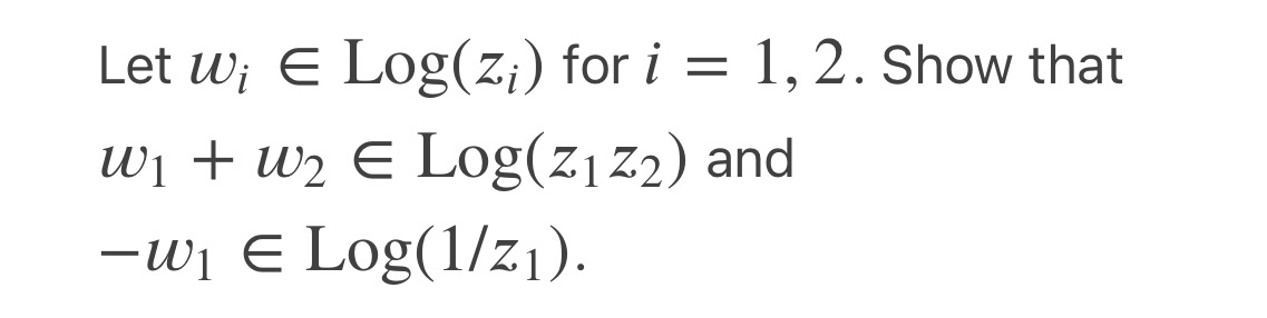 This is a complex analysis question Let wi E