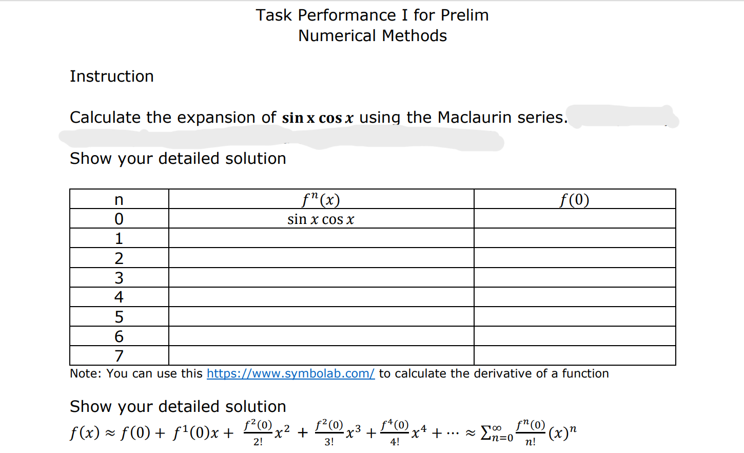 Subject: Numerical Methods Topic: Error and