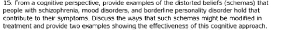 15. From a cognitive perspective, provide