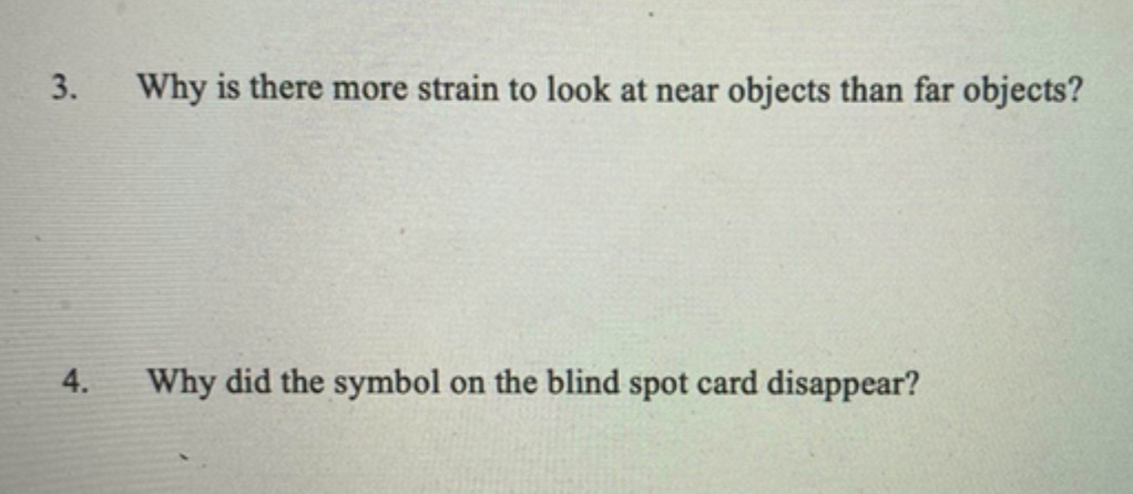 3. Why is there more strain to look at near