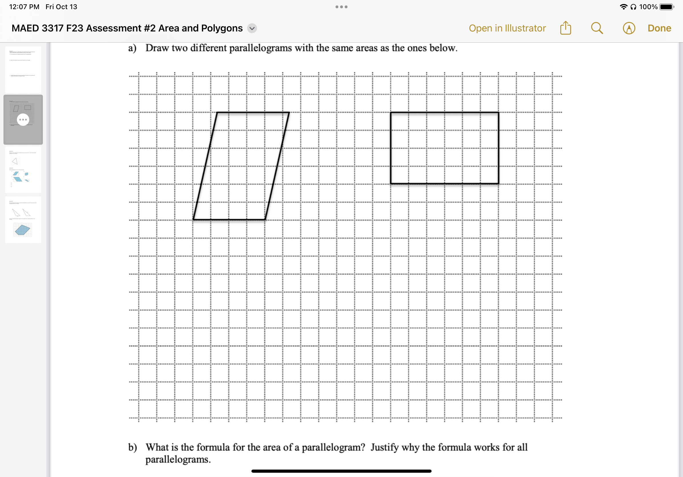 12:07 PM Fri Oct 13 .00 Q O100%@| MAED 3317 F23