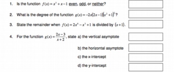 1. Is the function / (x) = x' + x-1 even,