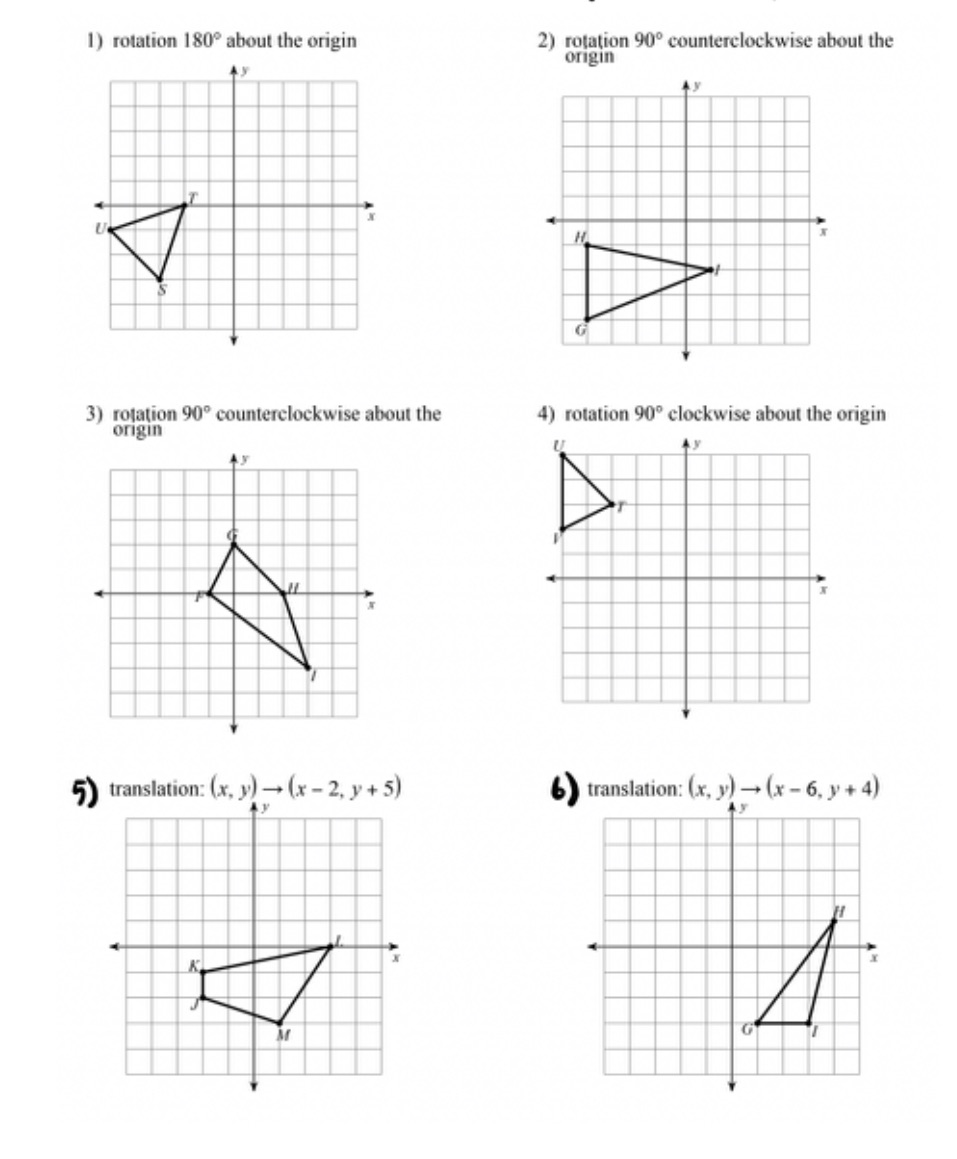 need help asap !! 1) rotation 180 about the