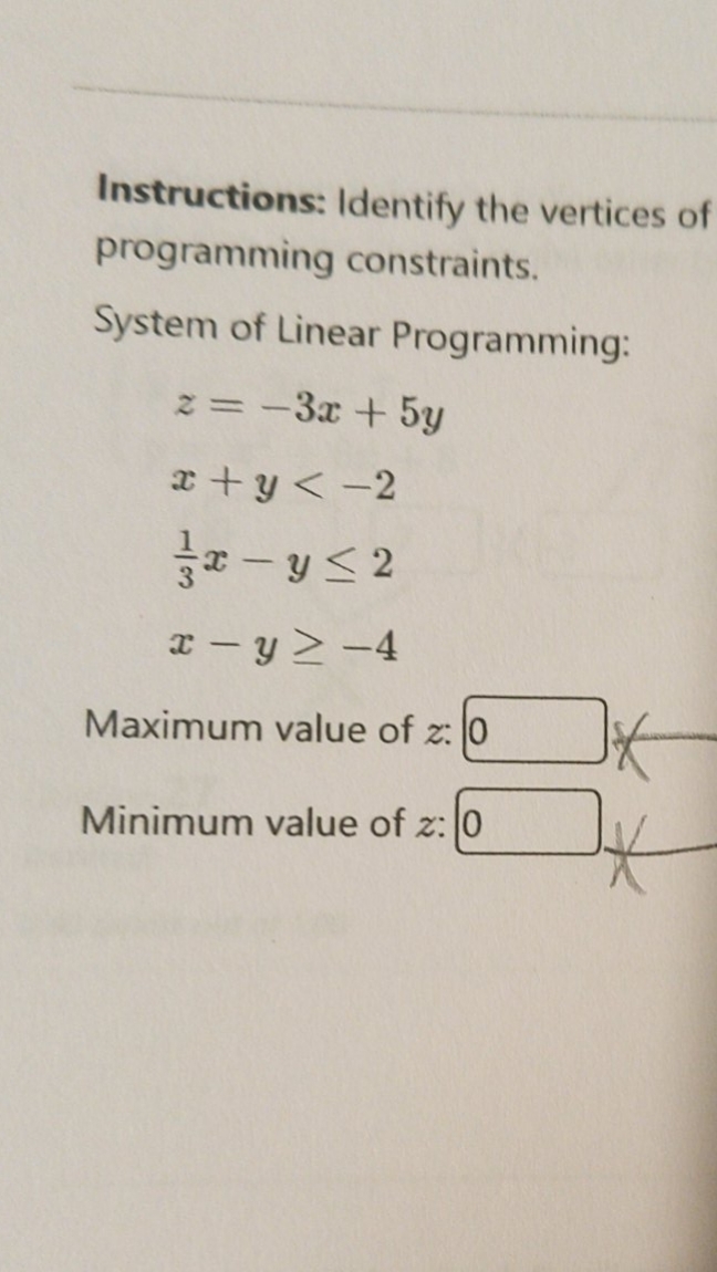 what is the maximum and minimum value