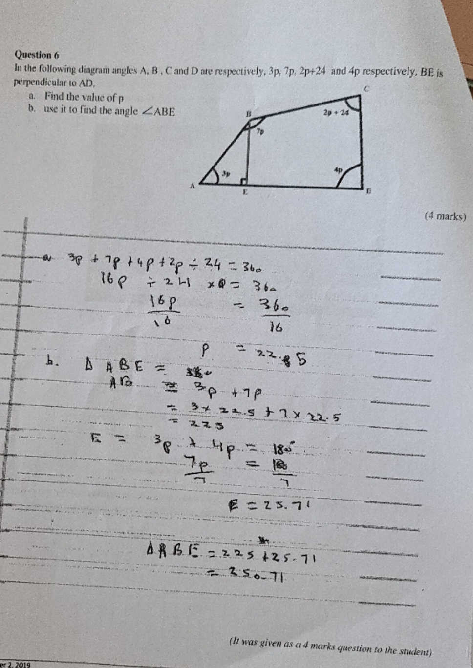 please provide the solution Question 6 In the