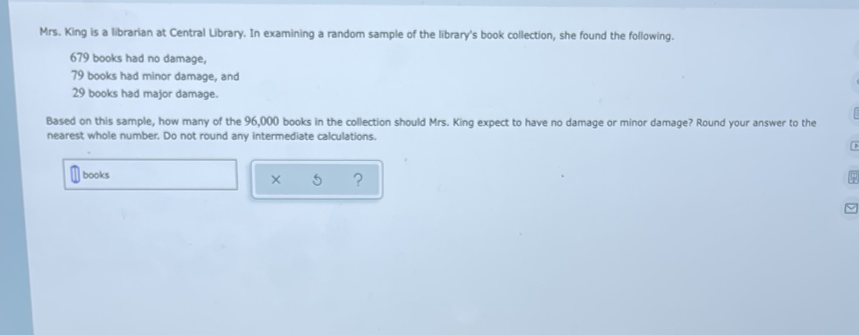 Mrs. King is a librarian at Central Library. In