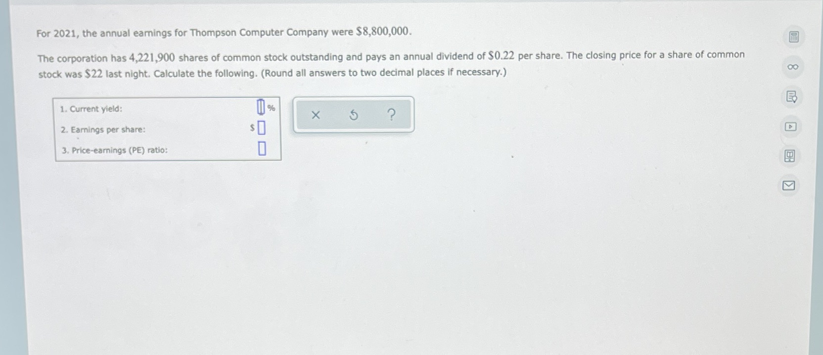 For 2021, the annual earnings for Thompson