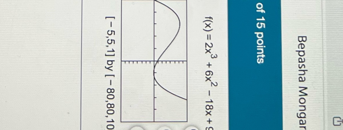 Use the graph to find any values at which f has a