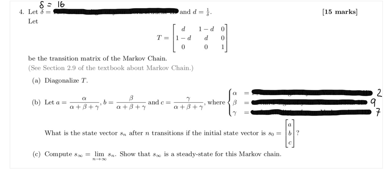8= 16 4. Let o = and d = . [15 marks] Let d 1 - d