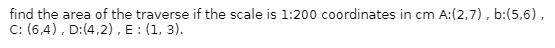 find the area of the traverse if the scale is