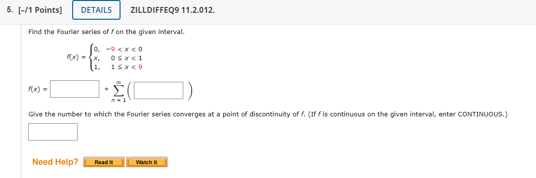 5. [-/1 Points] DETAILS ZILLDIFFEQ9 11.2.012.