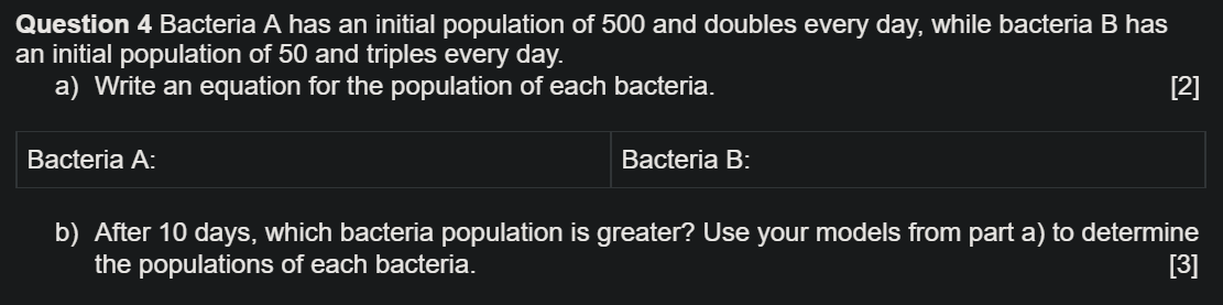 Exponential function question help needed