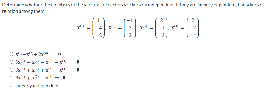 Determine whether the members of the given set of