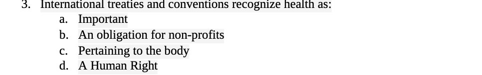 3. International treaties and conventions