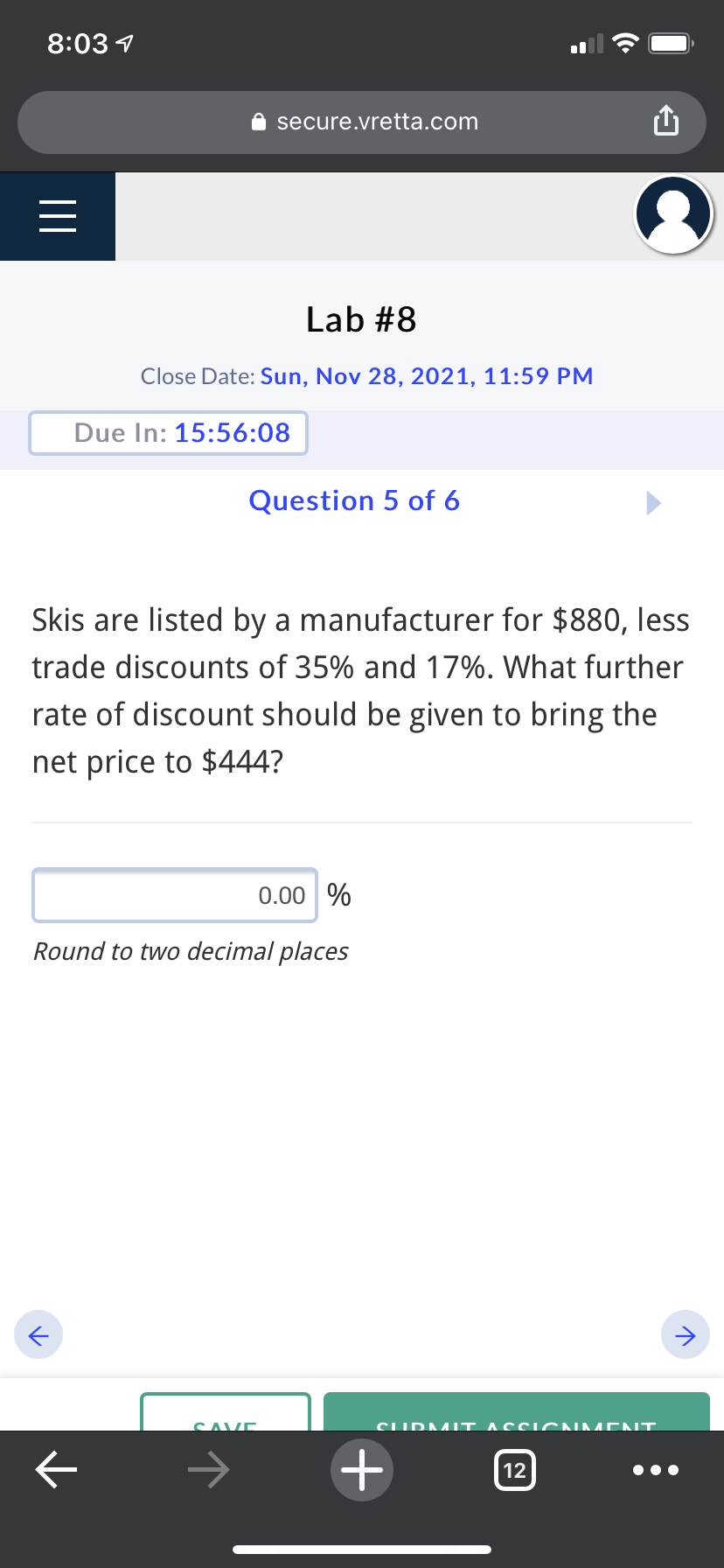 i secure.vretta.com Lab #8 Close Date: Sun, Nov