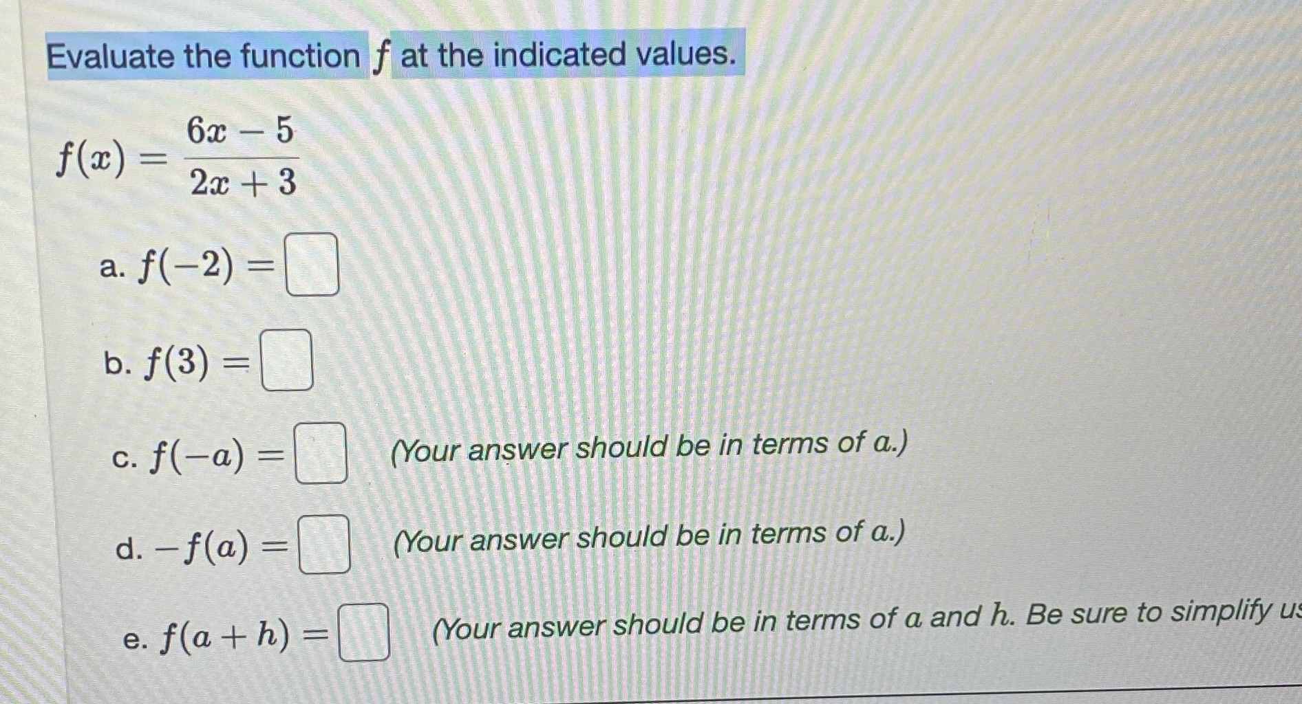 when I put in the -2 in for the x and I submit,