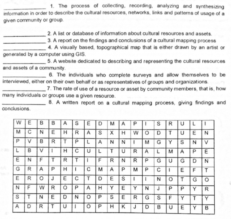 1. The process of collecting, recording,