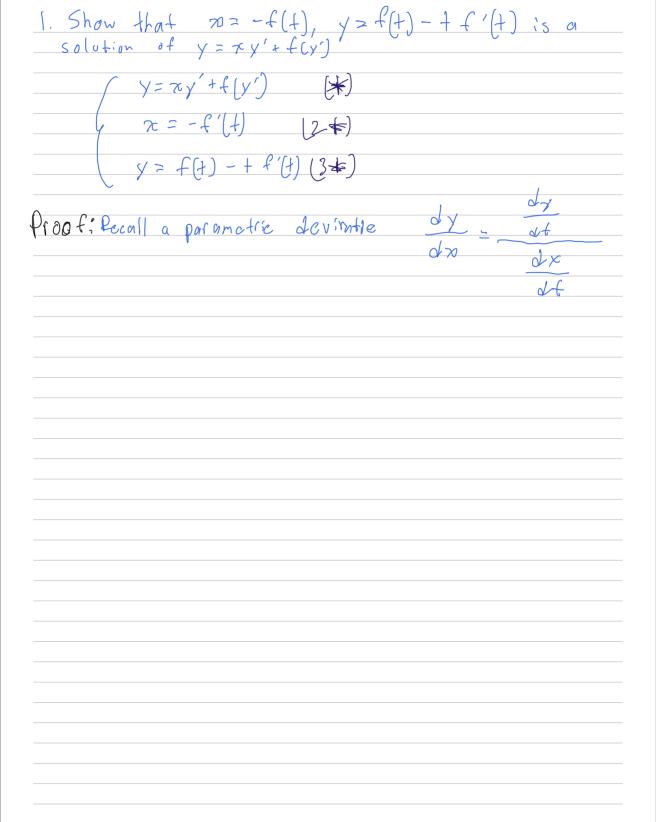 1. Show that 202 - f (f ) * * = f ( + ) - + f