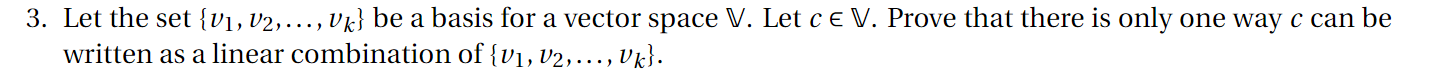3. Let the set {121, v2, . . ., vk} be a basis