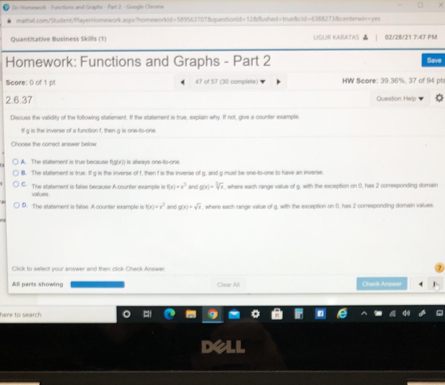 On Homework . Functions and Graphs . Part 2 .