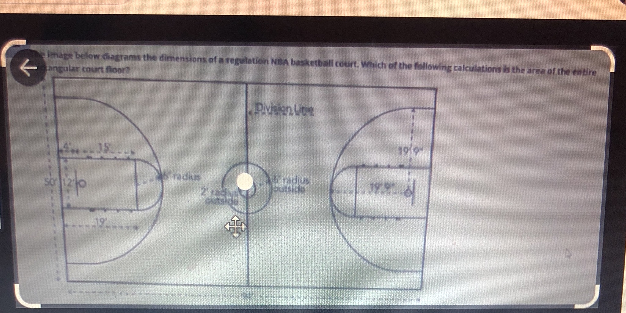 image below diagrams the dimensions of a