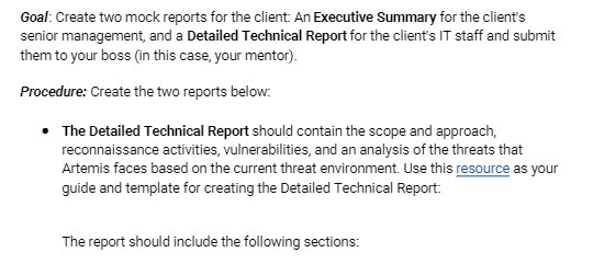 Goal: Create two mock reports for the client: An