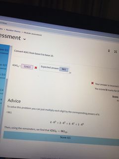 \f\fessment AdviceModular Arithmetics Please