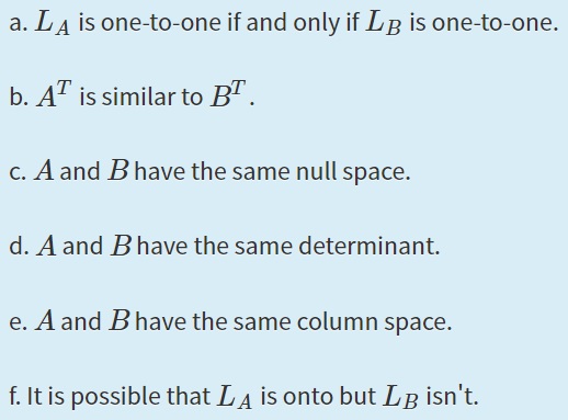 (Multiple choice) Suppose A and B are two n X n