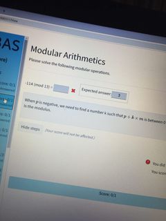 \f\fessment AdviceModular Arithmetics Please